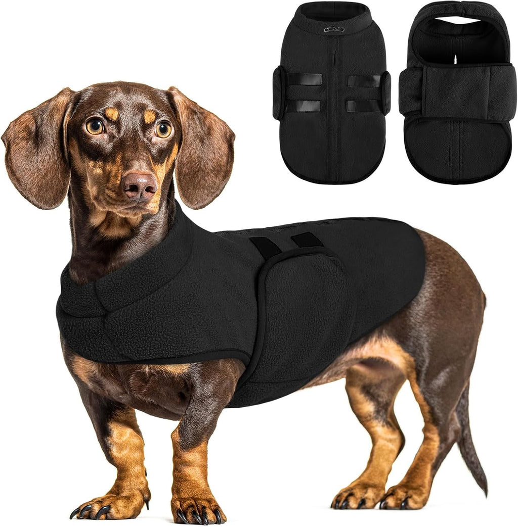 Queenmore Small Dog Sweaters, Soft Fleece Vest Pullover Dog Jacket with Leash Hole, Warm Winter Pet Clothes Cold Weather Doggy Dachshund Sweater for Medium Dogs Cats Boy or Girl (Lavender, S) - Image 12