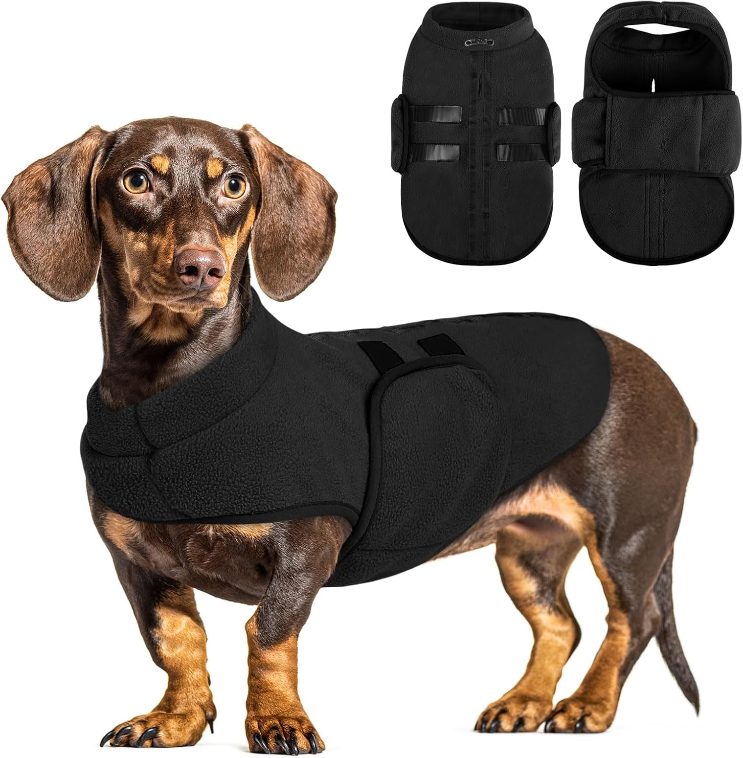 Queenmore Small Dog Sweaters, Soft Fleece Vest Pullover Dog Jacket with Leash Hole, Warm Winter Pet Clothes Cold Weather Doggy Dachshund Sweater for Medium Dogs Cats Boy or Girl (Lavender, S) - Image 12