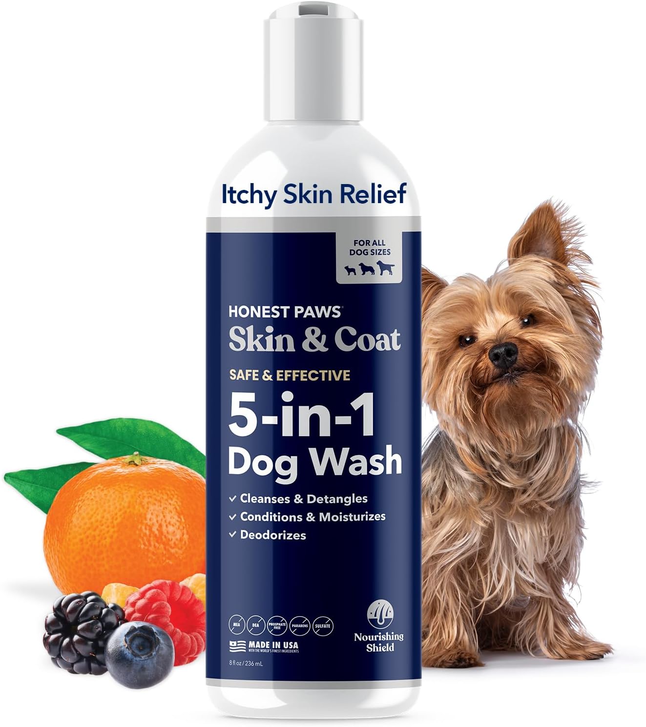 Honest Paws Dog Shampoo and Conditioner - Premium Dog Wash for Allergies and Dry, Itchy, Moisturizing for Sensitive Skin - Sulfate Free, Plant Based, All Natural -16 Fl Oz - Image 13