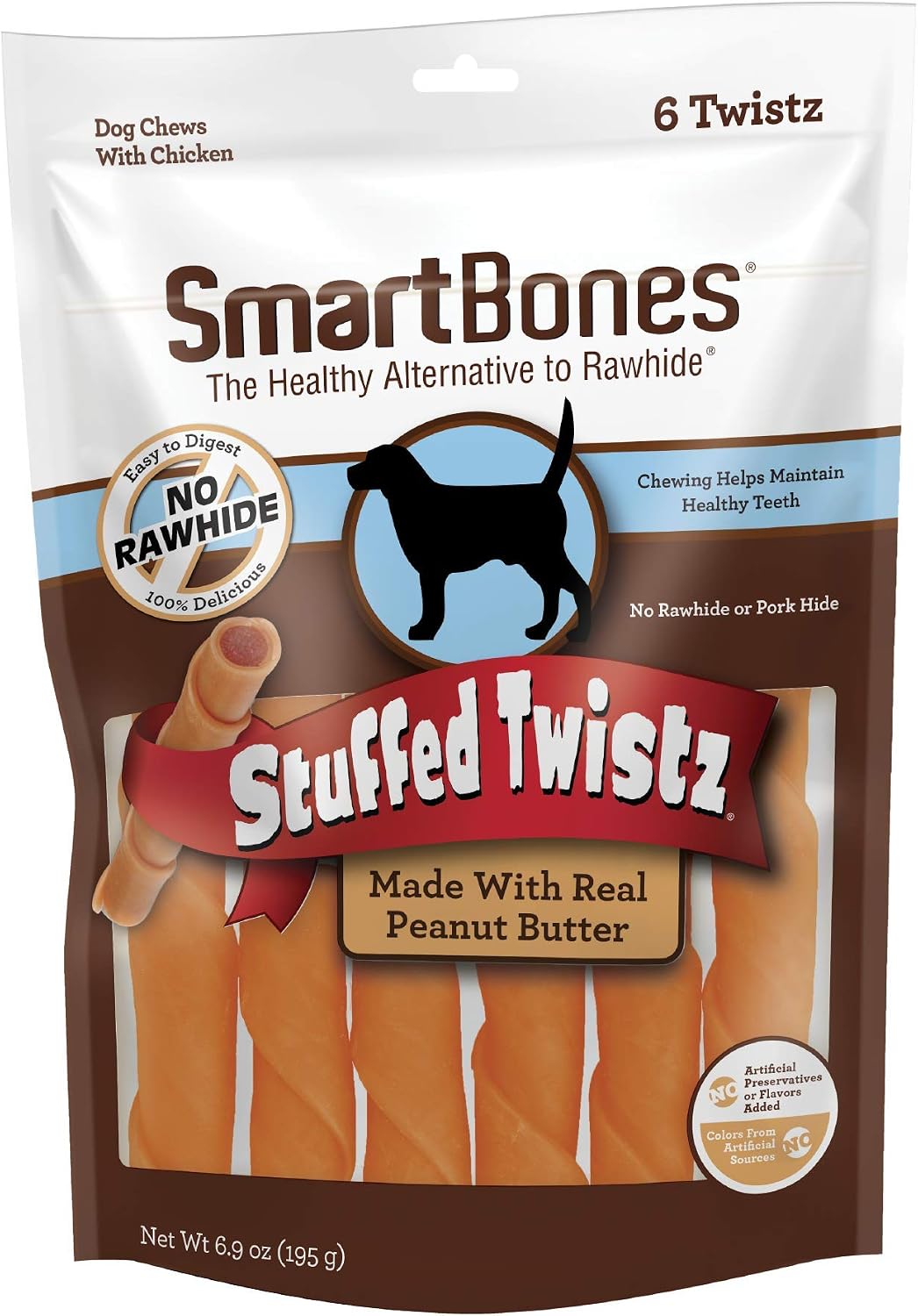 SmartBones imported USA pet treats container sitting on a clean surface.