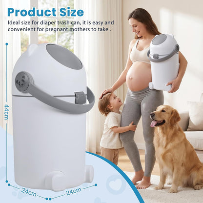 Tebiete pet waste station with lid open and inner bucket