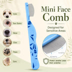 Petobey blue shell massage brush for cat shedding