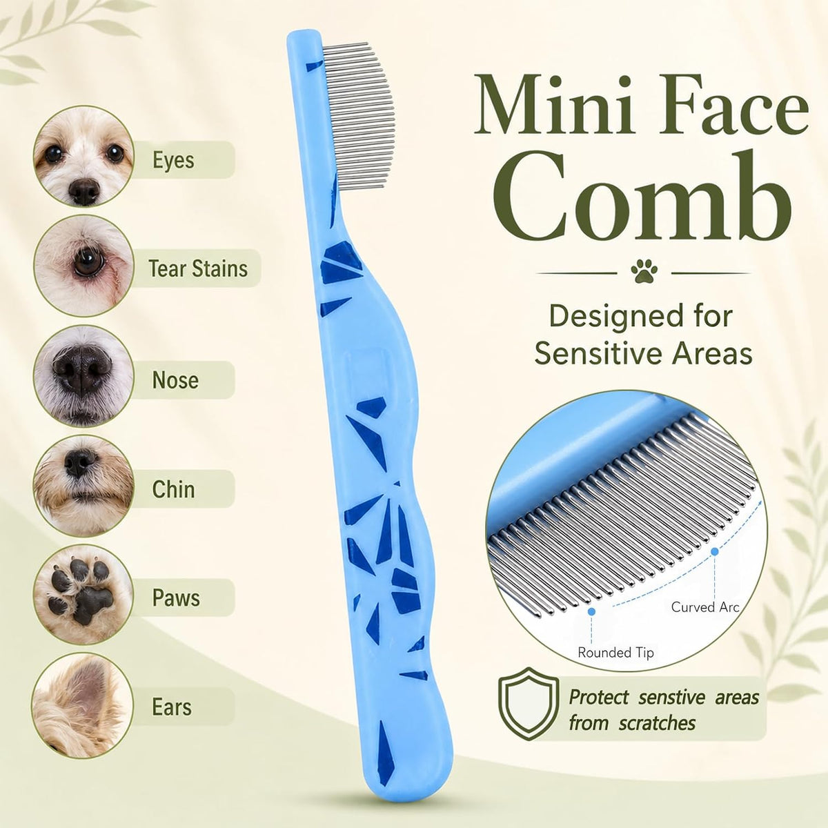 Petobey blue shell massage brush for cat shedding
