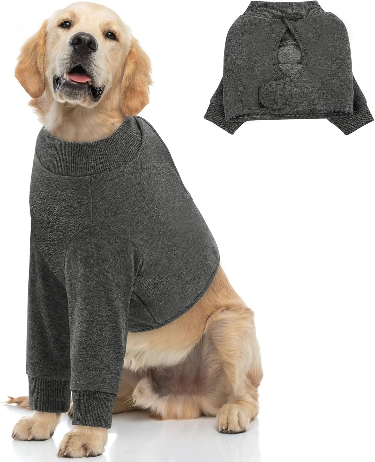 Queenmore Dog Surgery Recovery Sleeve Front Legs, Breathable Dog Recovery Sleeve, Elbow Protector Pet Cone Alternative After Surgery, Green, M - Image 11