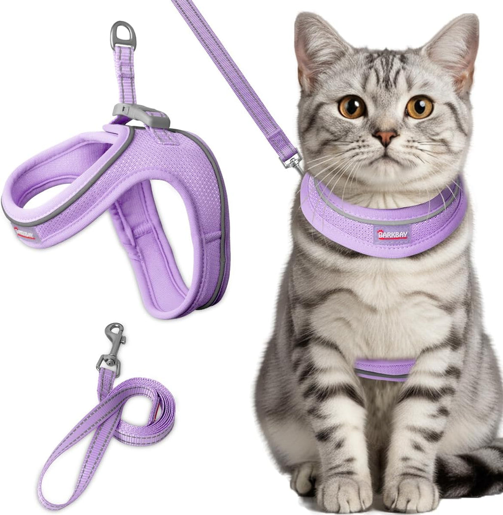 Cat Harness and Leash Set,Escape Proof Kitten Harness,Step in Adjustable Soft Lightweight,Easy Control,Reflective Strips Comfortable for Walking Travel(Blue,XS) - Image 11