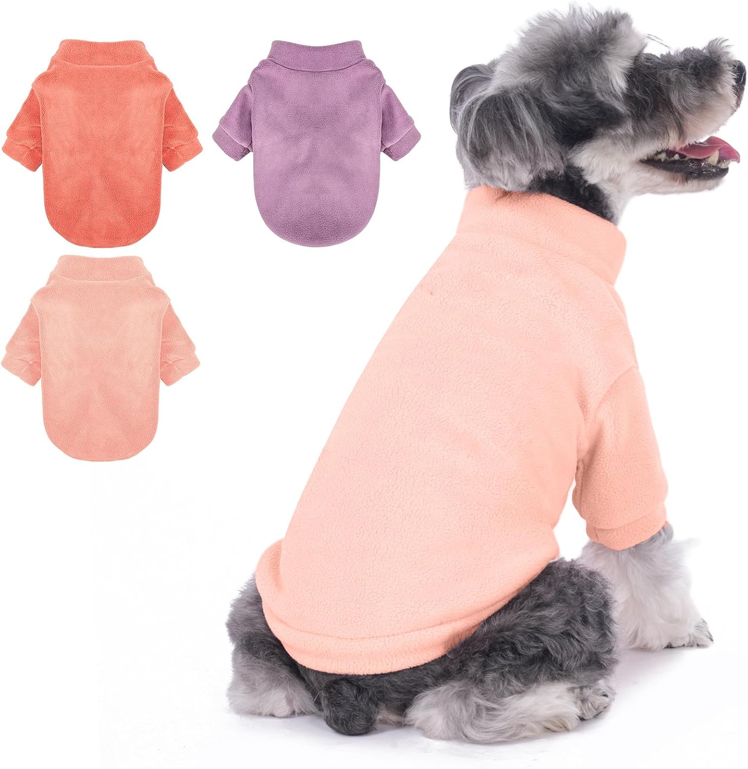 GYALAPERI Dog Sweater, 3 Pack Dog Sweaters for Small Dogs Girl Boy, Ultra Soft Warm Puppy Clothes Dog Coat for Winter (Gray+Azure+Navy, Medium) - Image 11