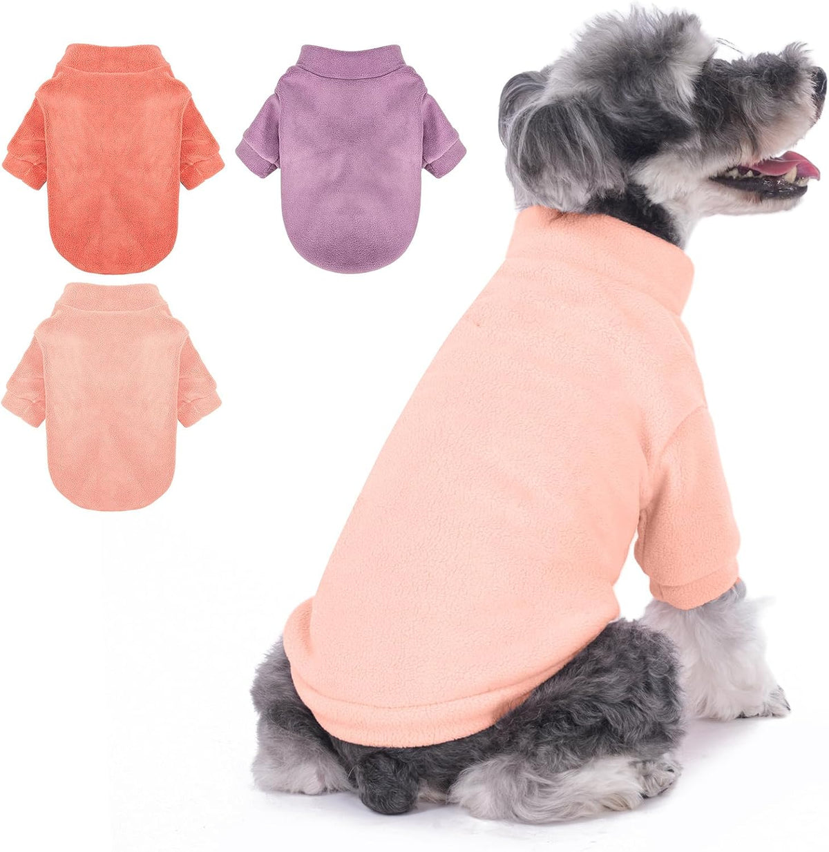 GYALAPERI Dog Sweater, 3 Pack Dog Sweaters for Small Dogs Girl Boy, Ultra Soft Warm Puppy Clothes Dog Coat for Winter (Gray+Azure+Navy, Medium) - Image 11