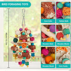Size comparison of LovyoCoCo chew toy for medium sized parrots