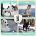 SlowTon Dog Shoes for Large Small Medium Dogs - Breathable Dog Boots for Summer Hot Pavement, Paw Protector for Outdoor Walking Winter Snow, Anti-Slip Rubber Dog Booties for Hardwood Floor (Green, 6) - Image 9