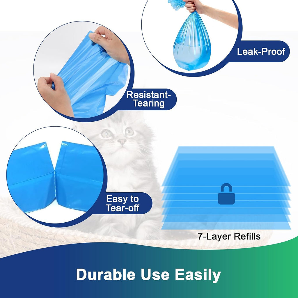 Egdusns unscented leak proof pet waste refill bags packaging details