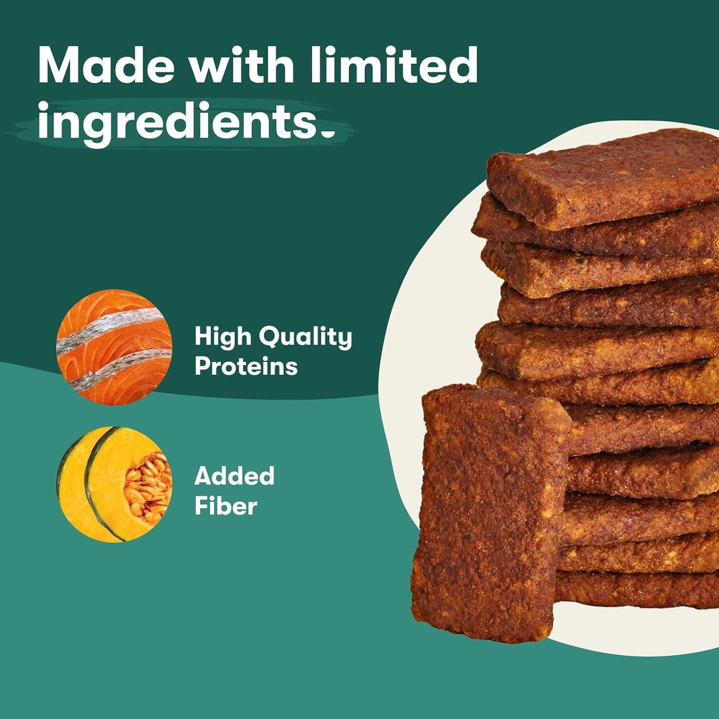 Jinx premium dog treats ingredient label back side