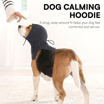 Side view of extra large dog wearing the Preferhouse calming headband.