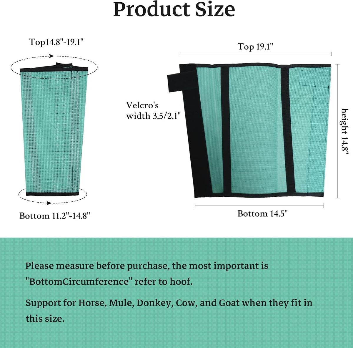 KILILIUN adjustable equine fly leggings showing reinforced non-slip plastic stays