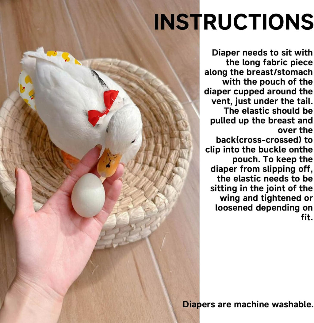 Washable polyester duck diaper featuring secure buckle closure