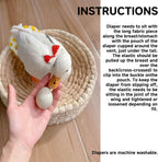 Washable polyester duck diaper featuring secure buckle closure