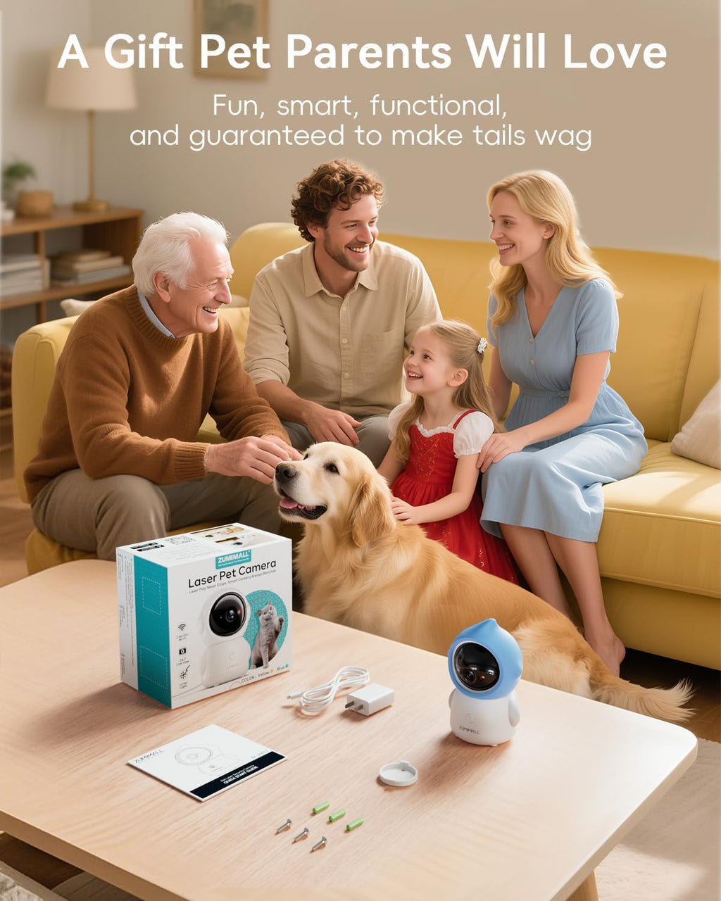 ZUMIMALL Pet Camera with Laser, 5G/2.4G WiFi Camera for Dog/Cat Laser Toy, 2K Pet Security Cameras with Phone App, 2-Way Talk, Auto Tracking, Pet/PIR/AI Detection, Privacy Protect, Alexa/ONVIF/Cloud - Image 9
