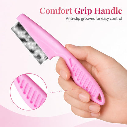 Fine tooth pet comb for short medium coats and loose fur.