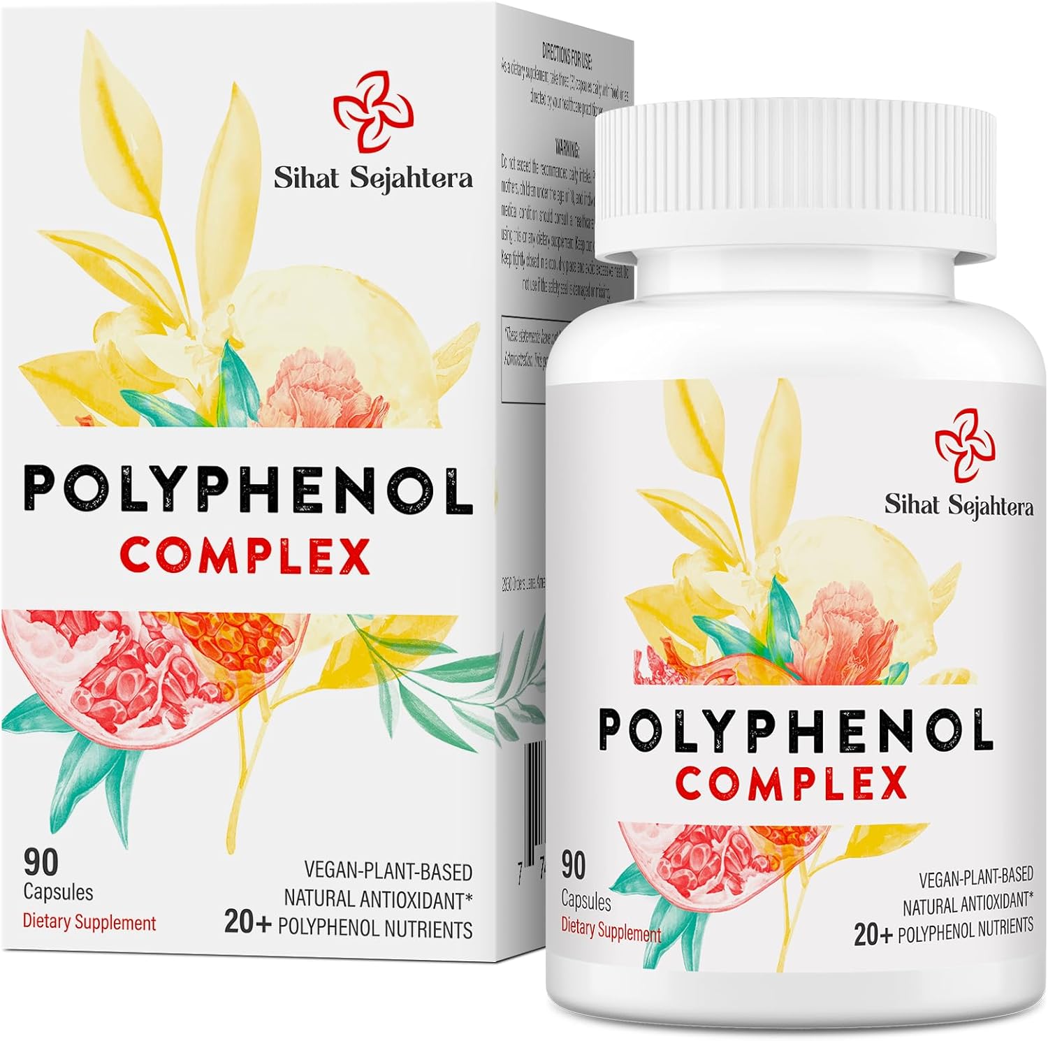 Sihat Sejahtera Polyphenols Supplement 90 capsules front view