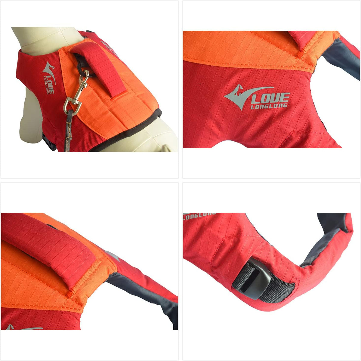 Lovelonglong canine flotation device on an extra large breed in water