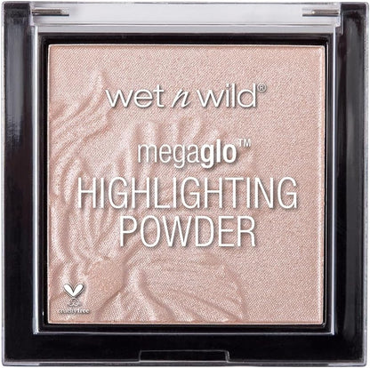 Wet n Wild MegaGlo Highlighting Powder Blossom Glow front compact view shimmer makeup