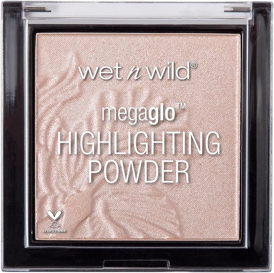 Wet n Wild MegaGlo Highlighting Powder Blossom Glow front compact view shimmer makeup