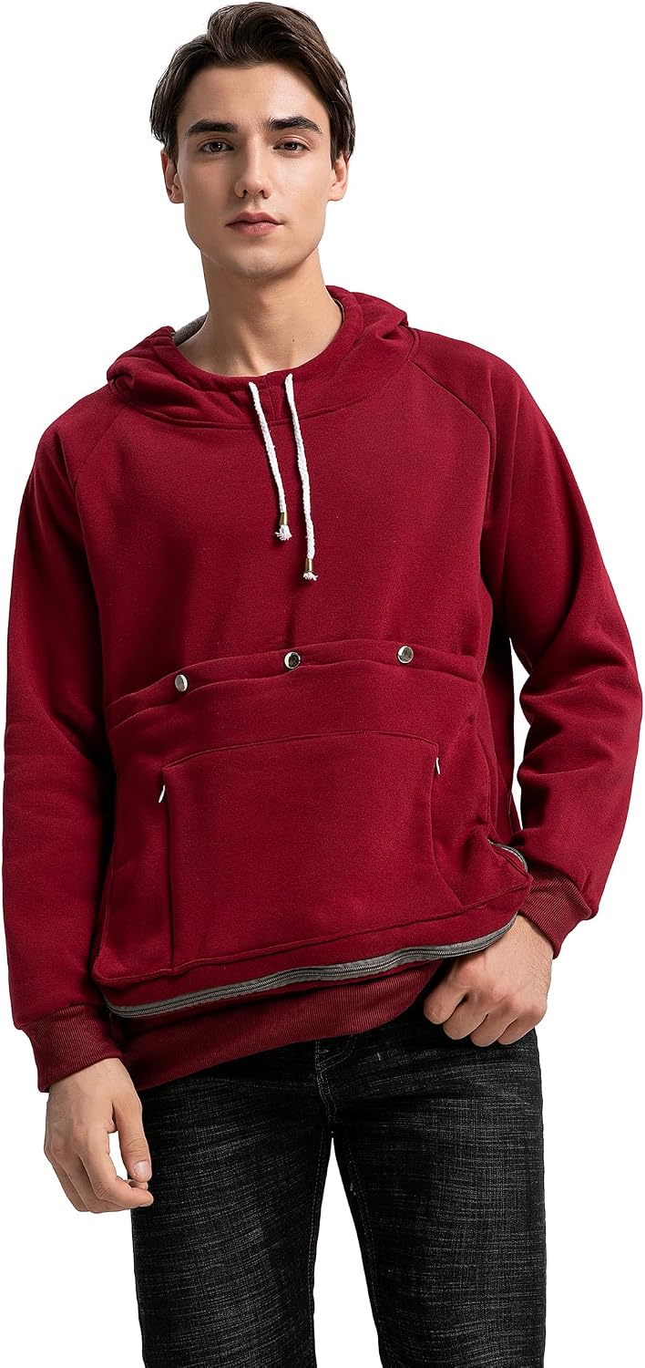 Pet Cat Dog Pouch Hoodie Small Animal Carrier - Kitten Puppy Pouch Sweatshirt Holder Fleece Unisex Hoodies Navy - Image 9