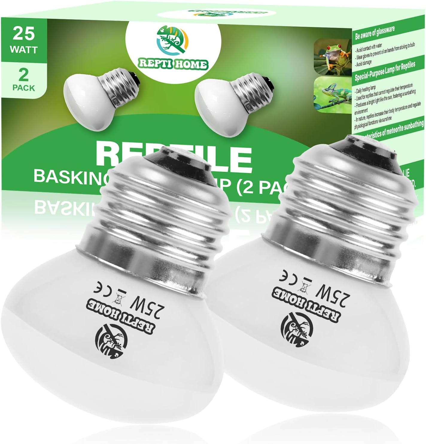 Reptile Heat Lamp Bulbs, UVA Reptile Heat Bulb 2 Pack, 40 Watt Heat Light Bulbs, Daylight Basking Spot Light for Lizard, Bearded Dragon, Snake, Gecko - Image 9