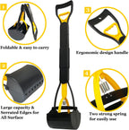Ienjoyed heavy duty pet scooper one handed operation handle close up