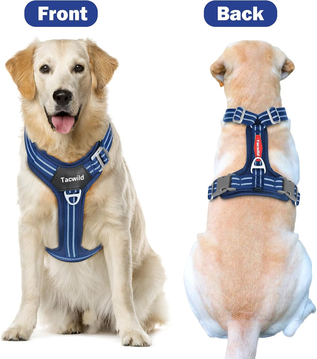 No Pull Dog Harness - Adjustable Reflective Dog Vest with Metal Snap, Soft Breathable Mesh No Choke Puppy Harness, Easy to Put on & Take Off (Blue-S) - Image 9