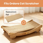 Cat using Ordora sisal scratcher mat for claw grooming