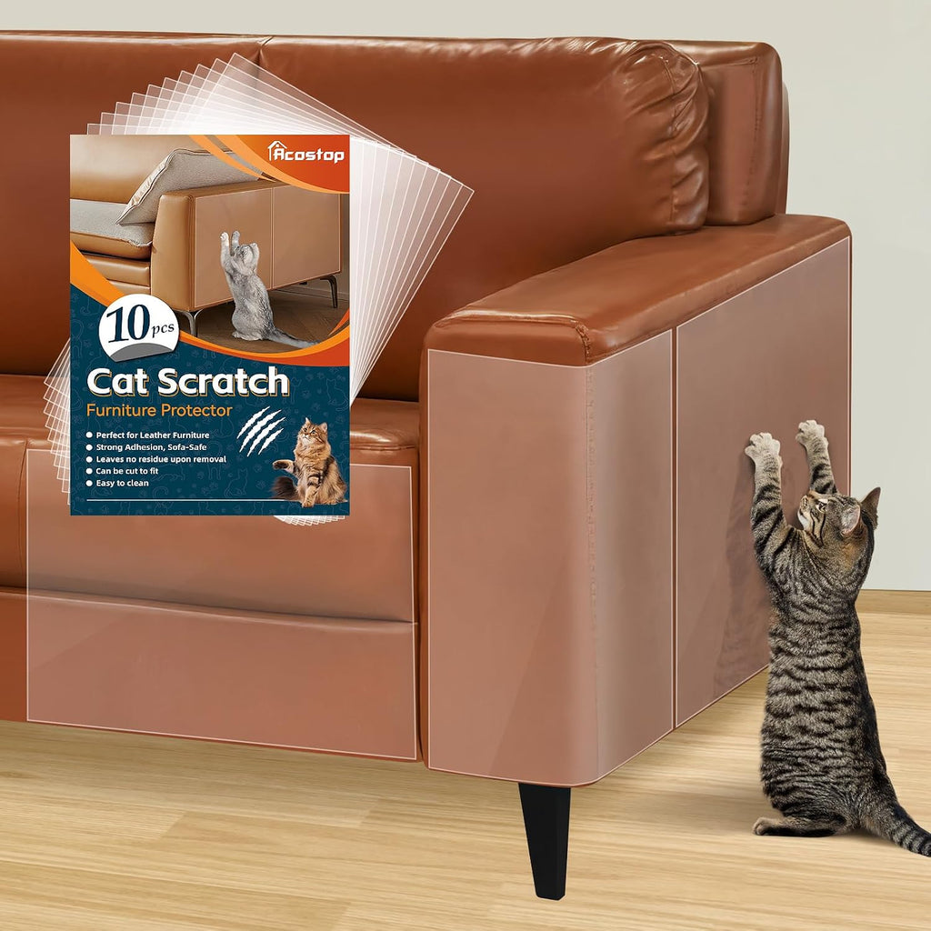 Safe alternative to pins for protecting leather from cat claws