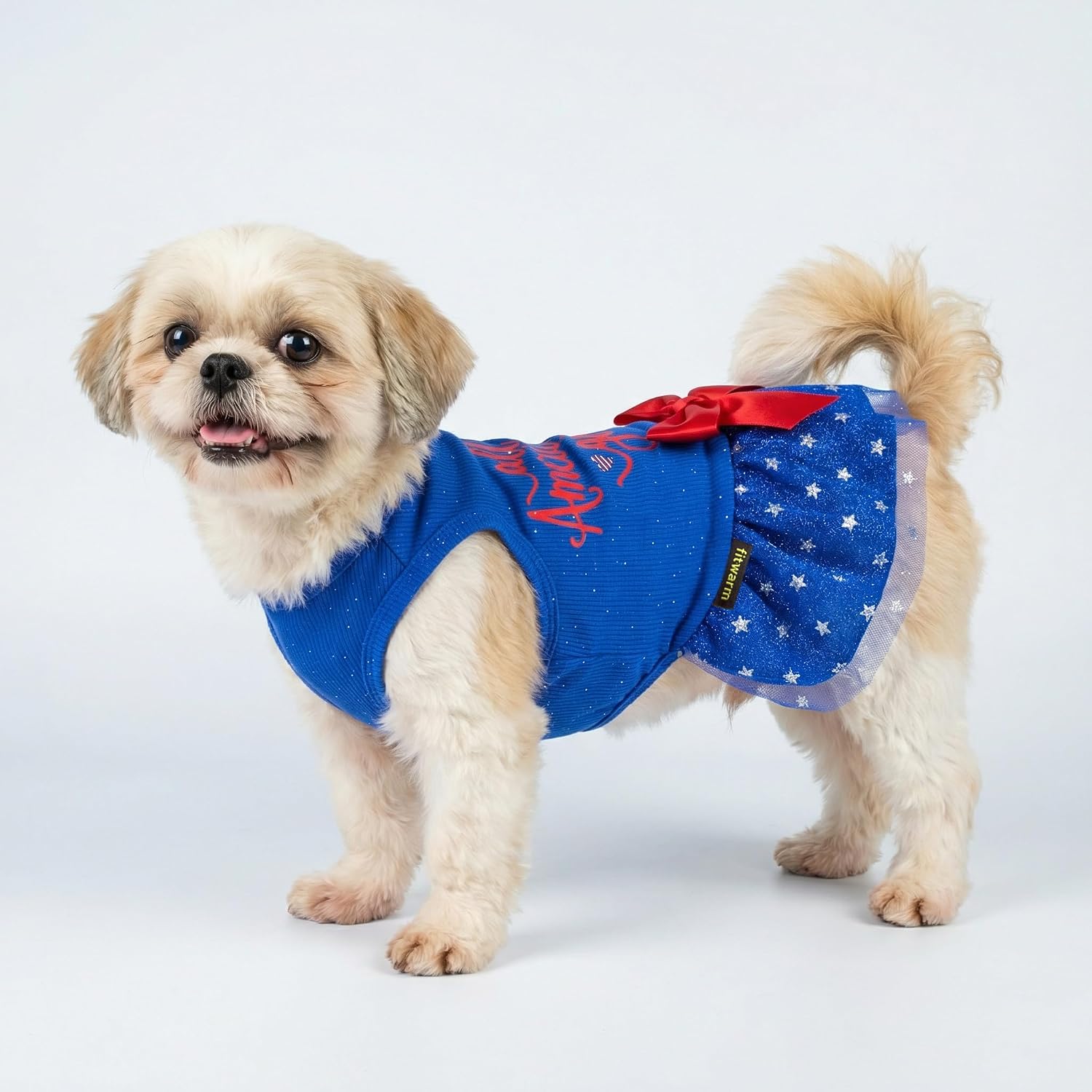 Fitwarm holiday pet outfit fabric close up of the breathable modal top