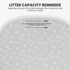 Washable gray liner replacement part for open top self cleaning cat litter boxes.