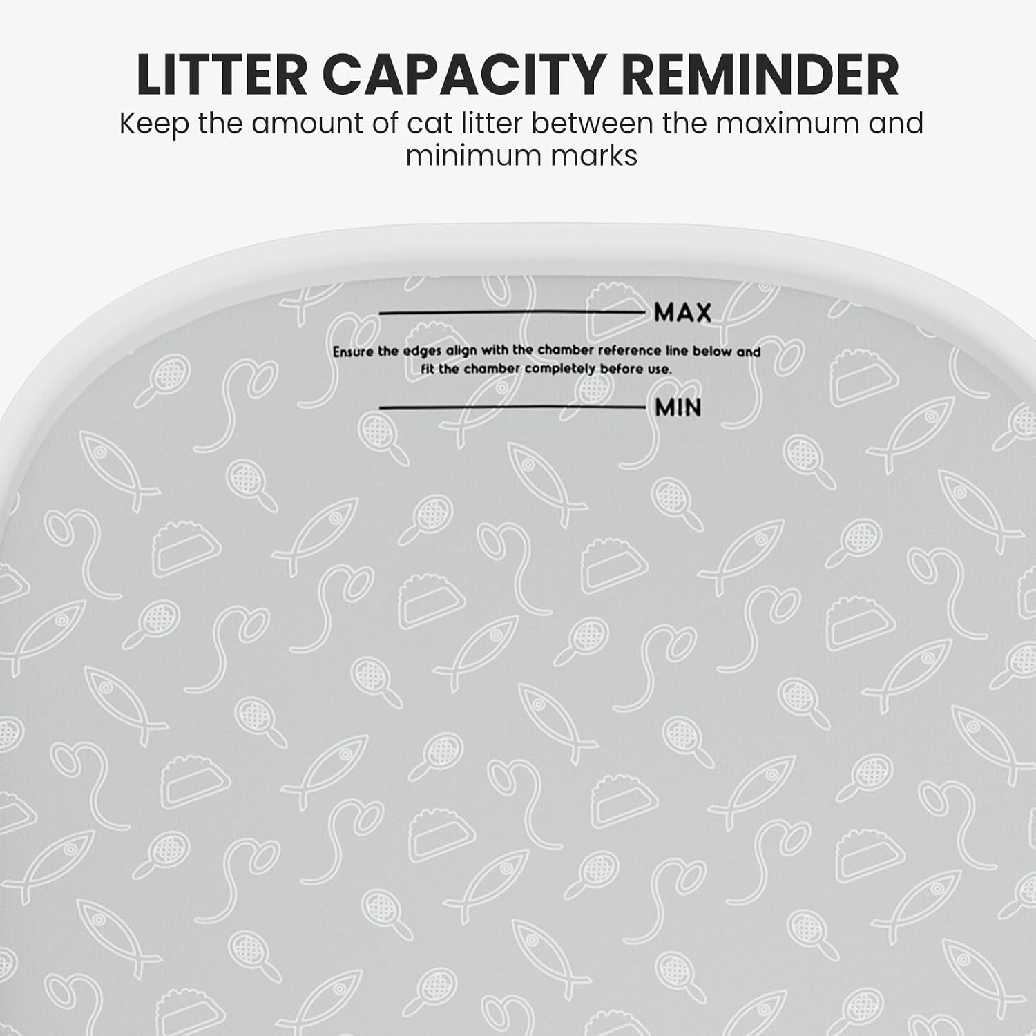 Washable gray liner replacement part for open top self cleaning cat litter boxes.