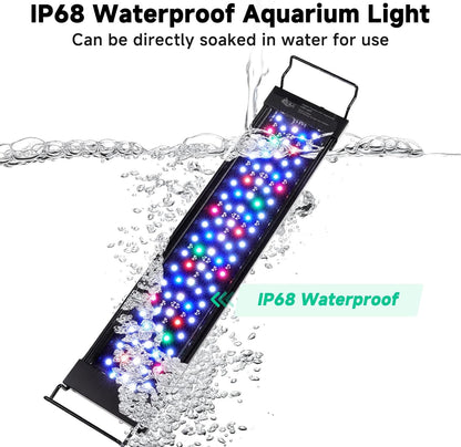 AQQA waterproof LED light installed on aquarium
