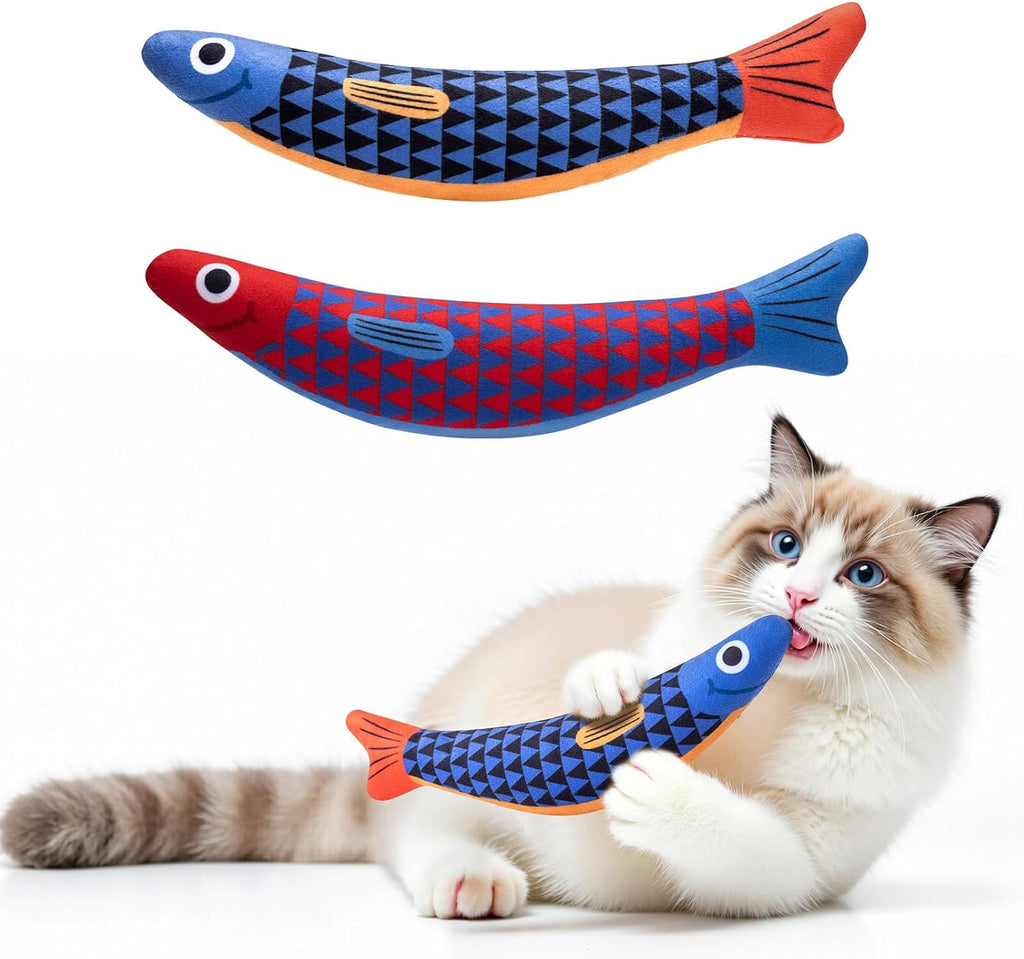 PetBusy Cat Toys with[5000mg A+Natural Catnip &Silvervine] [Baby Grade] Interactive Soft Chew Kicker Cat Toys for Indoor Cats & Kittens, [Crinkle &Bell] Fish Sound Toy, Drives Bored Cat Crazy with Fun - Image 13