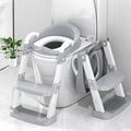 Zieyeen potty training seat with step stool ladder front view for toddler toilet routine.