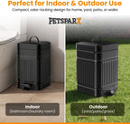 Petsparx compact odor control bathroom and backyard bin