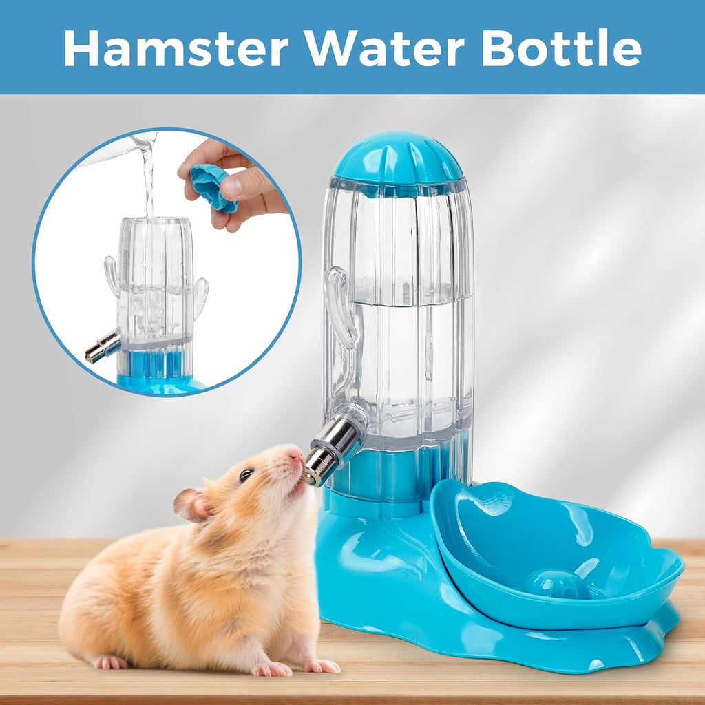 VANNON 2-in-1 Hamster Water Bottle & Food Feeder, 4.6oz/130ml Top-Fill Small Animal Cage Water Dispenser & Food Dish, BPA-Free, Anti-Leak for Hamster, Gerbil, Mouse - Image 4