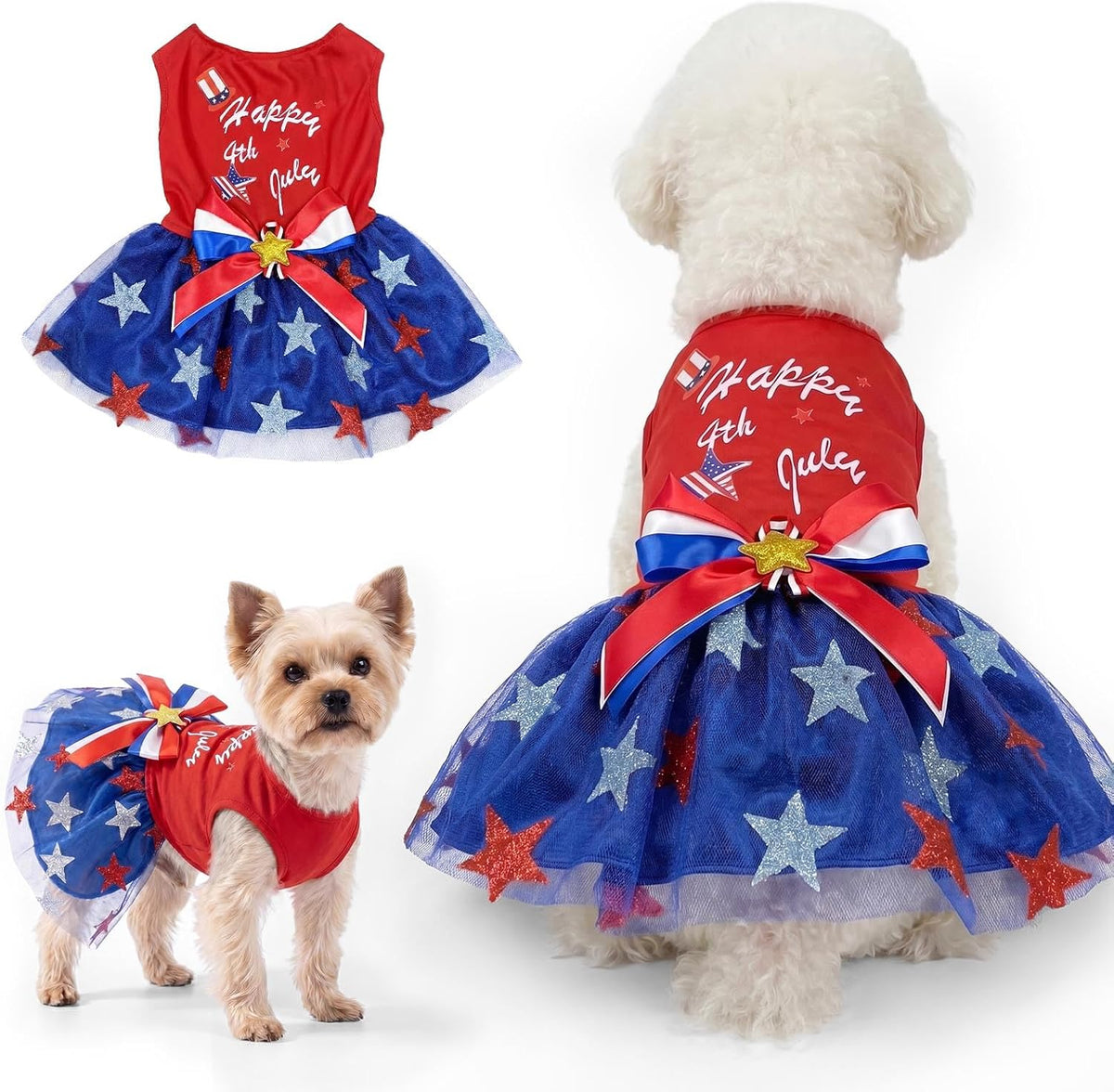 Habbiful imported pet clothing laid flat to show full outfit design and accurate measurements