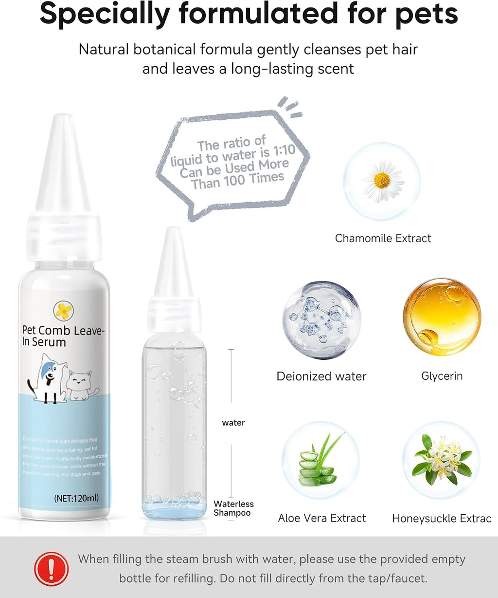 Vvwvvw pet grooming brush misting feature in action