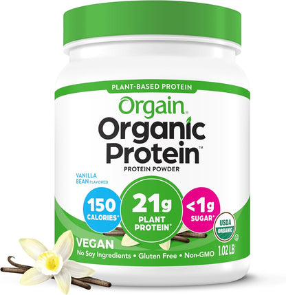Orgain Organic Vegan Protein Powder, Creamy Chocolate Fudge - 21g Plant Protein, 7g Prebiotic Fiber, Low Net Carb, No Lactose Ingredients, No Added Sugar, Non-GMO, For Shakes & Smoothies, 1.02 lb - Image 10