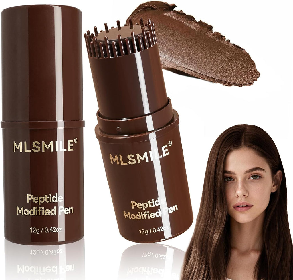 Karm Enterprise 2-in-1 hair dye comb front view in dark brown