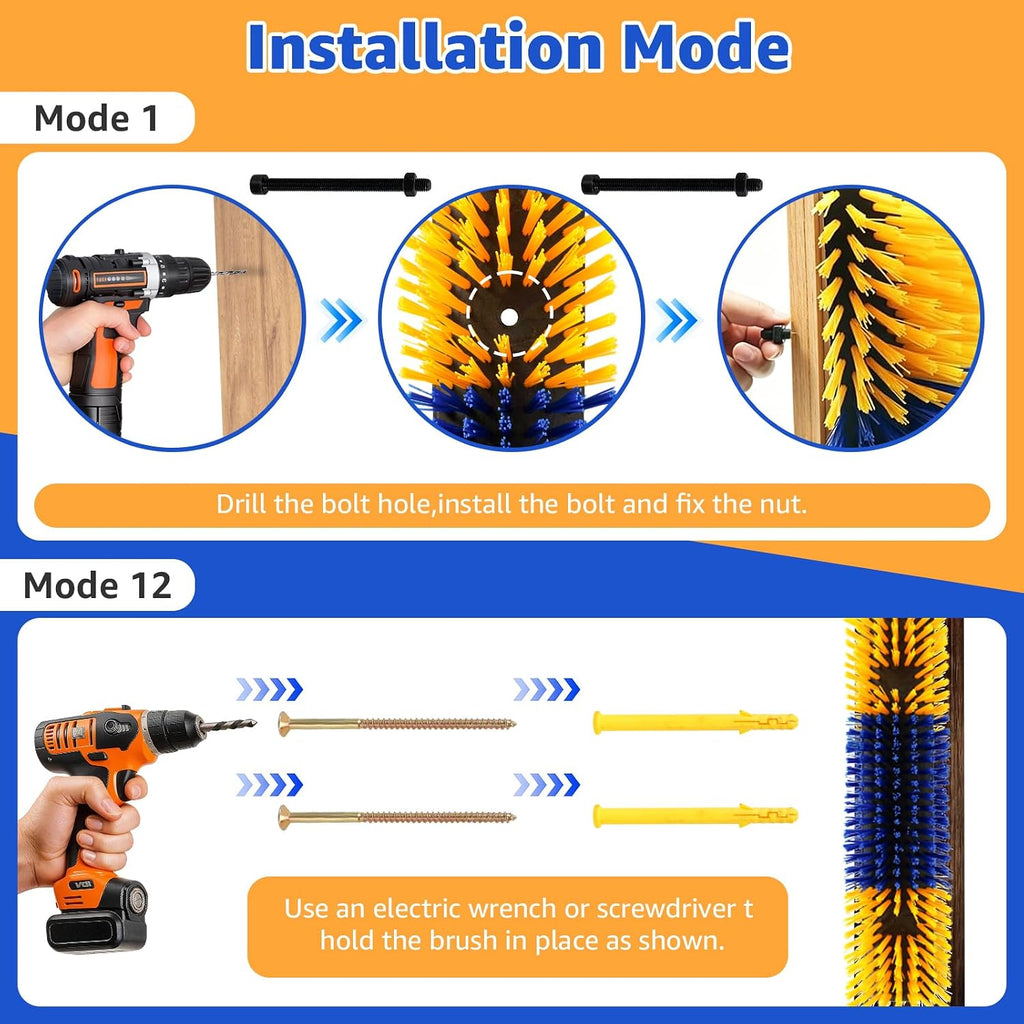 Weather resistant cattle rubbing scratcher side profile view