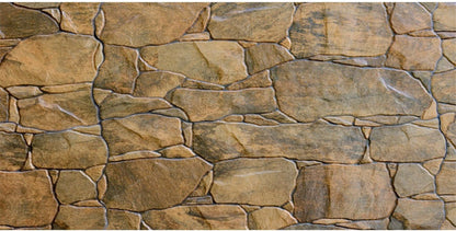 AWERT Stone Aquarium Background front view of realistic rocky fish tank poster