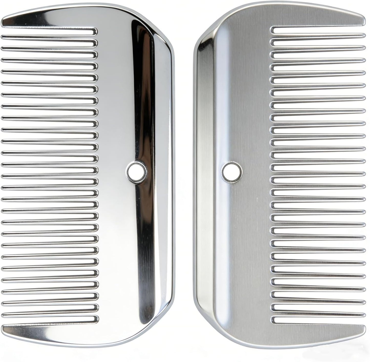 Zswinatw 2 pieces aluminum alloy horse comb set front view