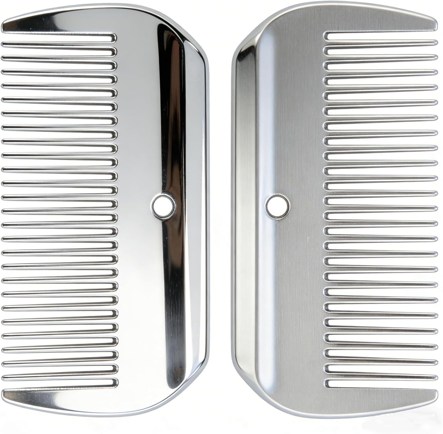Zswinatw 2 pieces aluminum alloy horse comb set front view