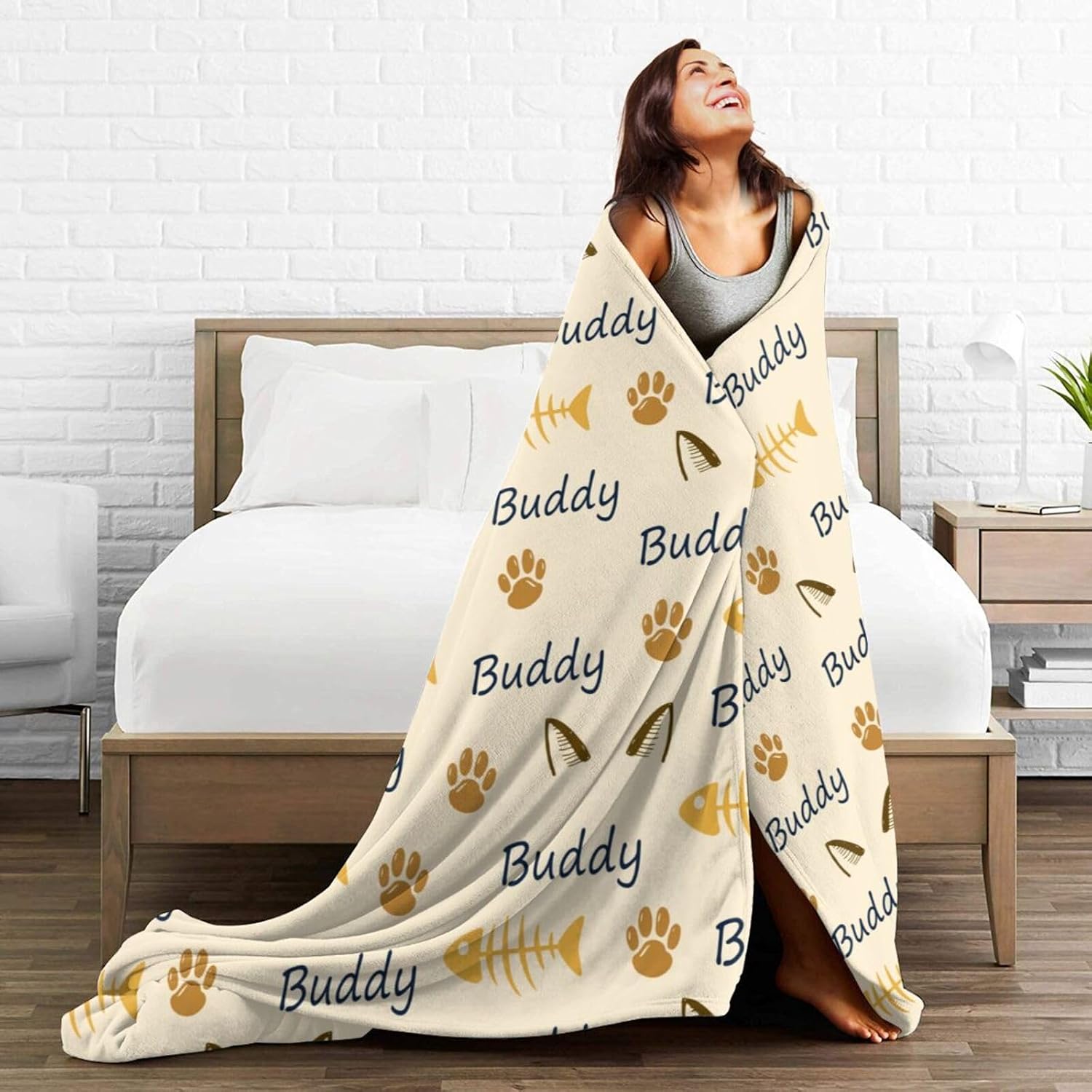 COOPASIA soft flannel pet throw neatly rolled up highlighting its lightweight and portable design