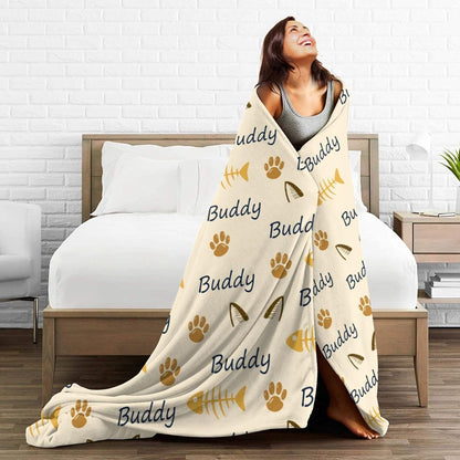 COOPASIA soft flannel pet throw neatly rolled up highlighting its lightweight and portable design