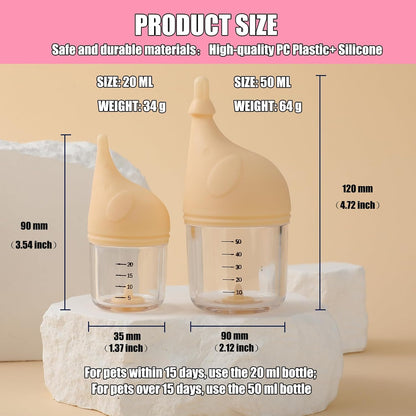 LogFaadCoi premium pet nursing kit packaging layout with replacement parts